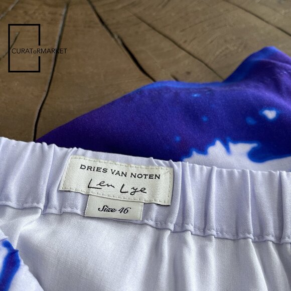 Dries Van Noten: EU46 Piper Psychedelic Palm Len Lye Print Graphic Short SS21 - Picture 6 of 13